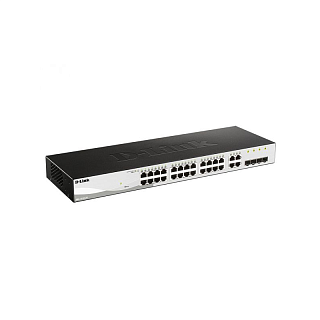 Коммутатор D-Link DGS-1210-28/FL управляемый L2, 24 порта 1 Гбит/с, 4 комбо-порта SFP