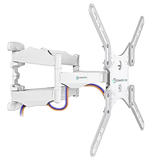Кронштейн ONKRON 37-70" макс 400*400 наклон -2°/+10° поворот 140º, Макс нагрузка 36,4кг от стены: 42-452мм, белый (ONKRON M5 WHITE)