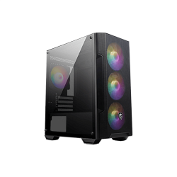 Корпус ПК MSI MAG FORGE M100A, Mini‑Tower, TG, 4×120 мм ARGB, 2×USB 2.0, 1×USB 3.0, mATX, mITX, чёрный