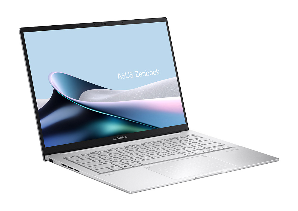 Ноутбук ASUS Zenbook 14 OLED Foggy Silver UX3405MA-QD988 (90NB11R2-M01SN0), Intel Core Ultra 5 125H, 16 ГБ LPDDR5X, 14" Full HD+ OLED, 512 GB SSD PCIe GEN4, NO OS, КЛАВИАТУРА RU/US, гарантия 1 год, ЧЕХОЛ В ПОДАРОК!, фото 3