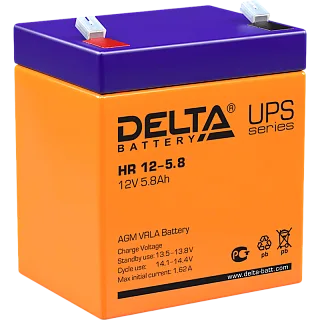 Батарея для ИБП Delta HR 12-5.8, 12 В, клеммы F2 (под клемму 250), срок службы 8 лет