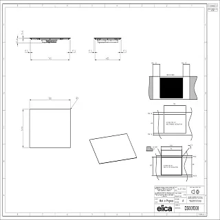 Варочная панель Elica Primis 804 Plus, индукционная, 80 см, 4 конфорки, зона Bridge, чёрная