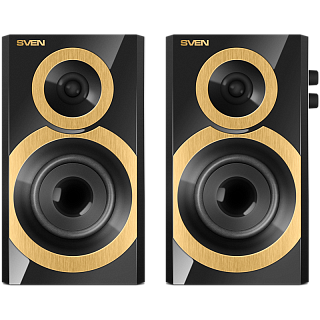 Колонки Sven SPS-619 GOLD, 20 Вт, проводное подключение, золотистый