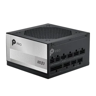 Блок питания MSI PRO A850PL PCIE5, 850 Вт, 80 PLUS Platinum, ATX, активный PFC, вентилятор 120x120 мм