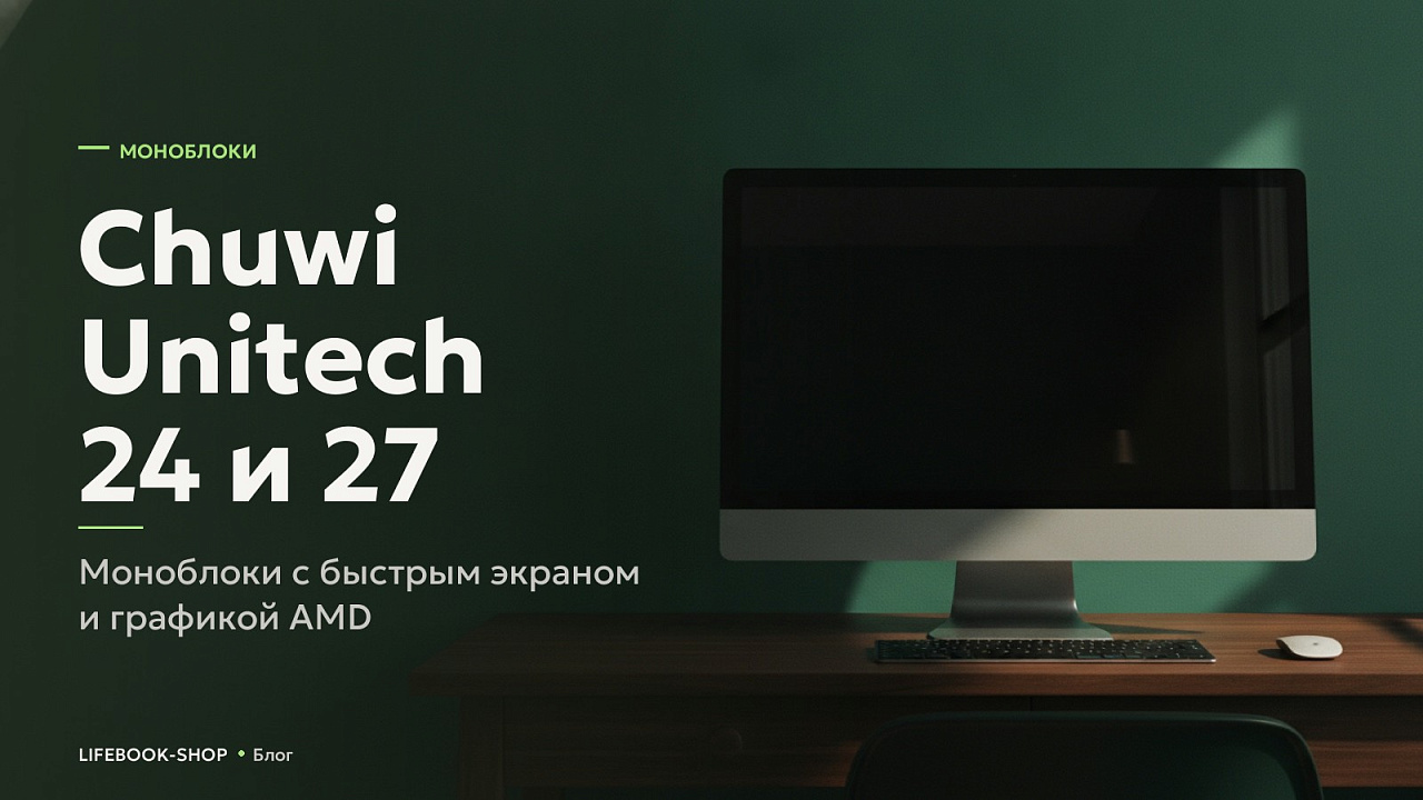 Chuwi Unitech 24 и 27: моноблоки с быстрым экраном и графикой AMD