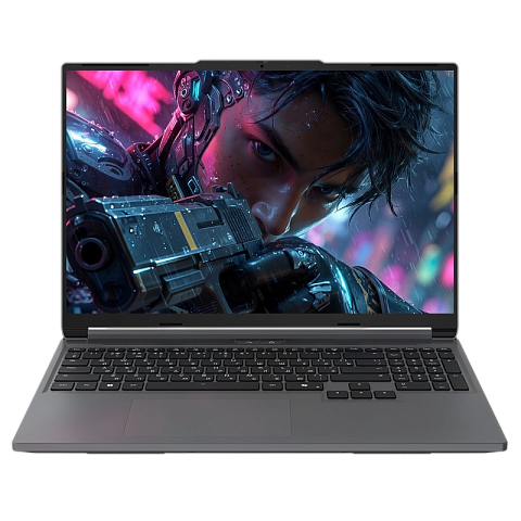 Ноутбук Maibenben X16C-i54456 16"(1920x1200 IPS (165Hz) )/Intel Core i5 14450HX (2.4Ghz)/16384Mb/512PCISSDGb/Ext:NVIDIA GeForce RTX 5060(8192Mb)/Cam/BT/WiFi/60WHr/war 1y/2.28kg/Grey/Linux + 1*mninDP, 300nits,1x16Gb,2SODIMM