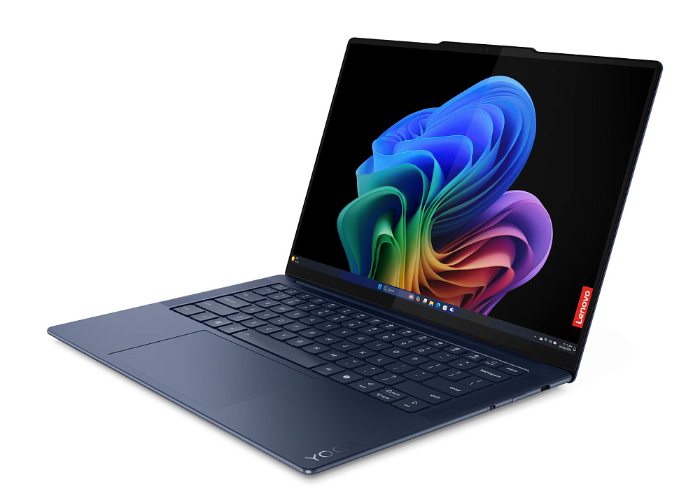 Ноутбук Lenovo Yoga Slim 7x 14Q8X9 83ED0049RK Cosmic Blue, 14,5" 3K (2944x1840) OLED, Snapdragon X Elite X1E-78-100, Qualcomm SD X Adreno X1-85, 32GB LPDDR5x-8448, 1 TB SSD PCIe GEN4, WINDOWS 11 HOME, КЛАВИАТУРА RU/US, гарантия 1 год, фото 3