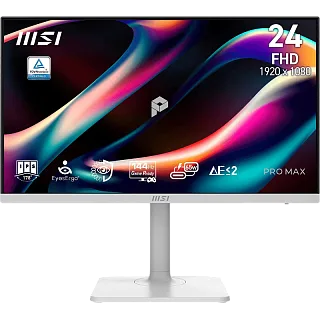 Монитор MSI PRO MAX 241PHW E14, 23.8 дюйма, 1920x1080, 144 Гц, IPS, 300 кд/м², белый