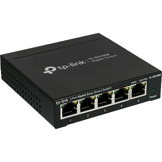 Коммутатор TP-Link TL-SG105E серии Easy Smart настольный, 5 портов 1 Гбит/с RJ-45, для дома и офиса