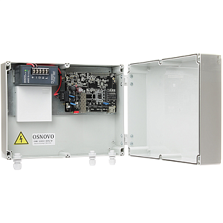 Медиаконвертер OSNOVO OMC-1000-11HX/W уличный, 1 Гбит/с, слот SFP, PoE+ 30 Вт, IP66
