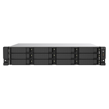 Сетевое хранилище QNAP TS-1273AU-RP-8G, 12 слотов для HDD, 2×2.5 GbE, rackmount, AMD V1500B 2.2 ГГц, 8 ГБ DDR4