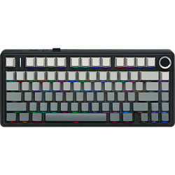 Игровая клавиатура/ Беспроводная механическая клавиатура AULA F75 Gradient Серый Зелёный Reaper свитчи (Bluetooth, 2.4 Гц)
