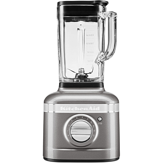 Стационарный блендер KitchenAid Artisan 5KSB4026EMS, стеклянный стакан 1,4 л, серебряный медальон