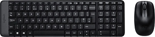 Комплект (клавиатура + мышь)/ Keyboard+mouse Logitech Wireless Desktop  MK220 (USB, FM, keyboard:2xAAA, mouse:optical, 1000dpi, 3btn+Roll, 1xAA) Retail