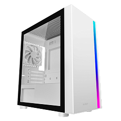 Корпус PCCooler LM300 ARGB WH, Mini‑Tower, белый, mATX/mITX, 1×120 мм ARGB, 1×USB‑A 3.0 + 2×USB‑A 2.0