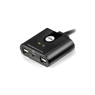 Переключатель USB Aten US224 на 2 компьютера, 4 порта USB 2.0, встроенные кабели 1,2 м