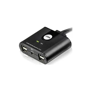 Переключатель USB Aten US224 на 2 компьютера, 4 порта USB 2.0, встроенные кабели 1,2 м