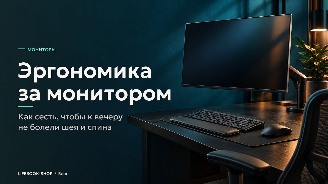 Эргономика за монитором: как сесть, чтобы к вечеру не болели шея и спина