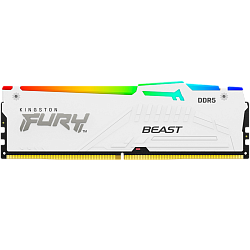Оперативная память Kingston FURY Beast White RGB XMP, 32ГБ DDR5, 5600MT/s, CL40, KF556C40BWA-32