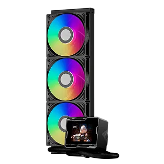 Система жидкостного охлаждения PcCooler GT360M ARGB Display BK, вентилятор 120 мм, шум 33.7 дБА
