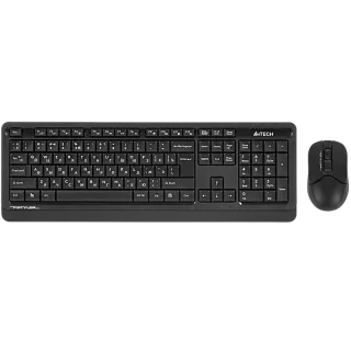 Комплект клавиатура и мышь A4Tech + Fstyler FG1012, беспроводное подключение, USB-A, чёрный