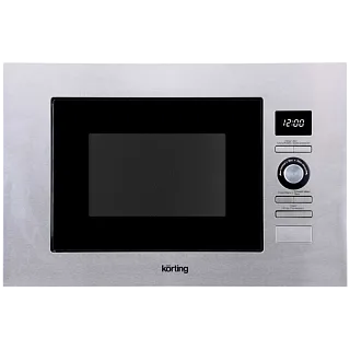 Встраиваемая микроволновая печь Korting KMI 720 X, 20 л, 900 Вт, гриль 1000 Вт, нержавеющая сталь