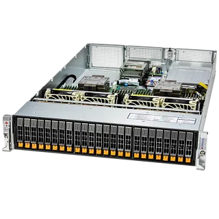 Серверная платформа SYS-221H-TN24R (bundle12): 2U 2x LGA-4677 32x DDR5 RDIMM 24x Hs 2.5" NVMe*/SATA/SAS* 1x SSD NVME 480GB (SuperMicro SYS-221H-TN24R (bundle12))