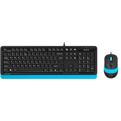 Комплект клавиатура и мышь A4Tech Fstyler F1010 USB Multimedia черно-синий