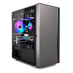 Корпус PCCooler LM300 ARGB BK, Mini‑Tower, mATX/mITX, 1×120 мм ARGB, 1×USB‑A 3.0 + 2×USB‑A 2.0, чёрный