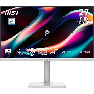 Монитор MSI PRO MAX 271PHW E14, 27 дюймов, 1920x1080, 144 Гц, IPS, 250 кд/м², белый