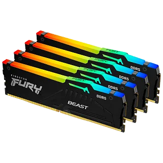 Оперативная память Kingston KF552C40BBAK4-64, 64 ГБ (4x16 ГБ), DDR5, 5200 МГц, DIMM, CL40