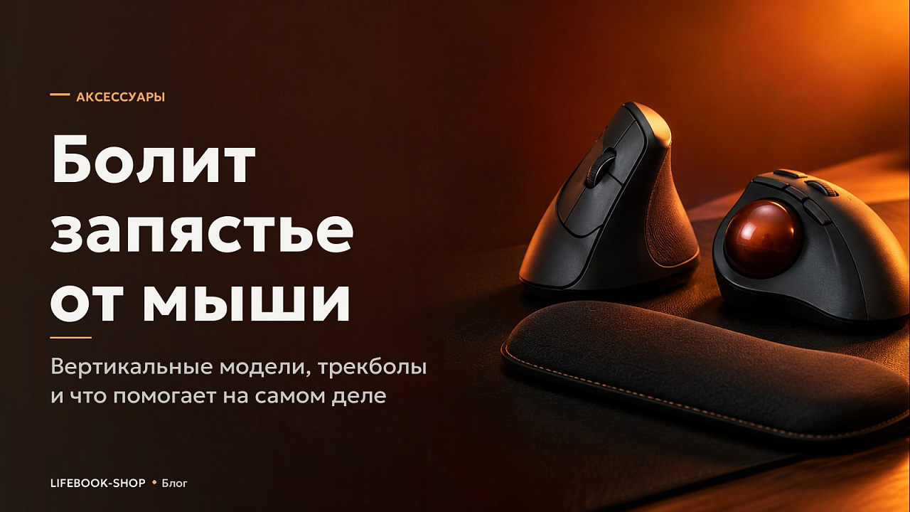 Болит запястье от мыши: вертикальные модели, трекболы и что помогает на самом деле