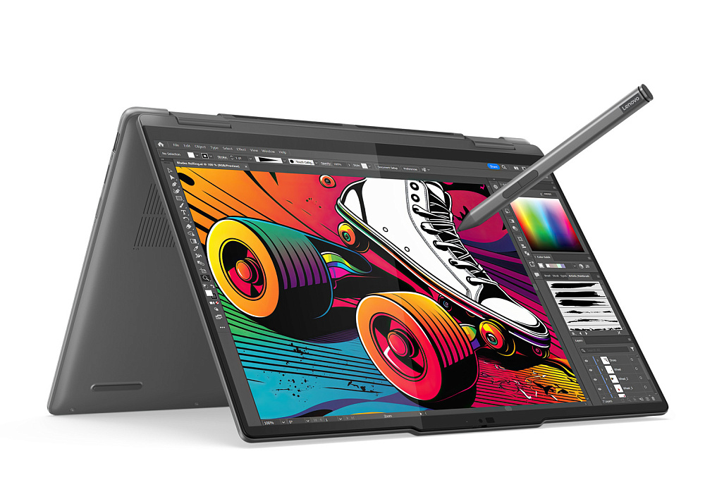 Ноутбук-трансформер Lenovo Yoga 7 2-in-1 14IML9 83DJ0097RK, Storm Grey, 14" WUXGA IPS 60Hz Touch + Lenovo® Digital Pen, Intel® Core™ Ultra 5 125U, Intel® Graphics, 16 GB LPDDR5x-7467, 1 TB SSD PCIe GEN4, NO OS, КЛАВИАТУРА RU/US, гарантия 1 год, фото 14