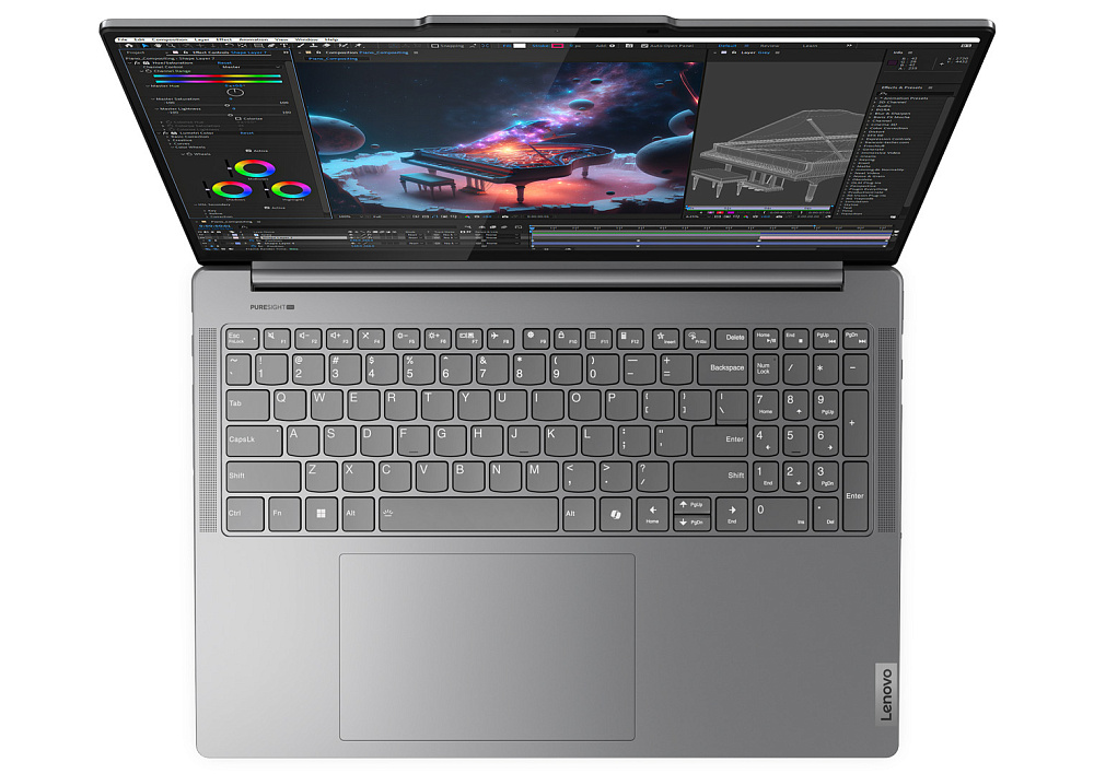Ноутбук Lenovo Yoga Pro 9 83DN006ARU, 16" 3.2K, Intel Core Ultra 7 155H, GeForce RTX 4060, 16GB, SSD1TB, WIN11H, RU/US, фото 9