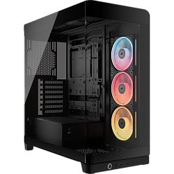 Корпус Corsair Frame 4500X LX-R RGB iCUE LINK, Midi-Tower, чёрный, 3×120 мм ARGB reverse fans, 2×USB‑A 3.2, 1×USB 3.2 Type‑C, поддержка E‑ATX/ATX/mATX/mITX