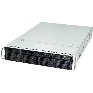 Серверный корпус 2U chassis; ATX, Micro-ATX, Mini-ITX MBs; 8 x 3.5''hs + 2 x 3.5'' internal + 2 x 2.'' hs rear; 1200W (1+1); AC-R50 rails (Ablecom CS-R28-07P)