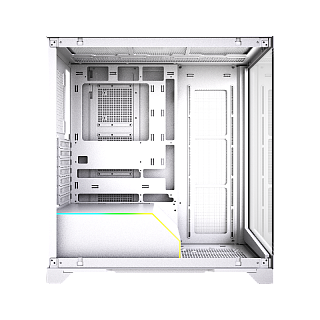 Корпус для ПК Hspd F550, Midi Tower, белый, под ATX, mATX, mITX, материал закалённое стекло, сталь