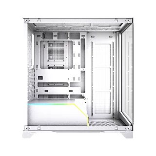 Корпус для ПК Hspd F550, Midi Tower, белый, под ATX, mATX, mITX, материал закалённое стекло, сталь