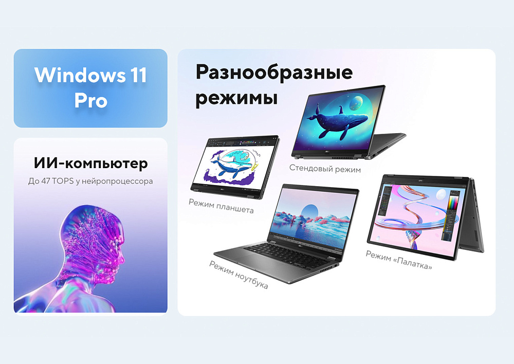Ноутбук-трансформер ASUS Vivobook 14 Flip Matte Gray TP3407SA-QL055W 90NB14Y1-M00690, 14" WUXGA + стилус ASUS Pen, Intel Core Ultra 7 256V, Intel Arc 140V, 16GB LPDDR5X, SSD 4TB PCIe GEN4, WINDOWS 11 HOME, КЛАВИАТУРА RU/US, гарантия 1 год, фото 3