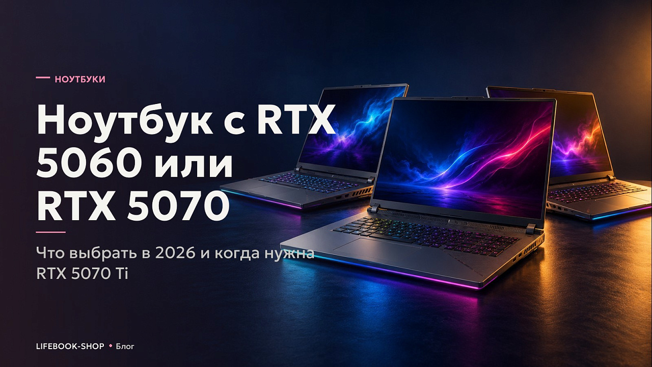 Ноутбук с RTX 5060 или RTX 5070: что выбрать в 2026 и когда нужна RTX 5070 Ti