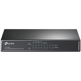 Коммутатор TP-Link TL-SG1008P неуправляемый, 8 портов 1 Гбит/с, 4 порта PoE, 55 Вт