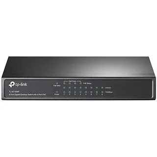 Коммутатор TP-Link TL-SG1008P неуправляемый, 8 портов 1 Гбит/с, 4 порта PoE, 55 Вт