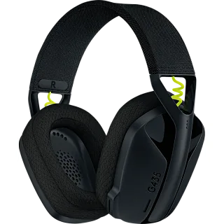 Гарнитура Logitech G435 LIGHTSPEED BLACK, радиоканал, Bluetooth 5.0, полноразмерные, чёрный, для геймеров