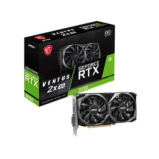 Видеокарта MSI NVIDIA GeForce RTX 3050 VENTUS 2X XS 8G OC, 8 ГБ видеопамяти, GDDR6
