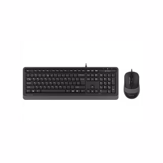 Комплект клавиатура и мышь A4Tech + Fstyler F1010, проводное подключение, USB-A, серый
