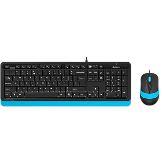 Клавиатура + мышь A4Tech Fstyler F1010 клав:черный/синий мышь:черный/синий USB Multimedia (F1010 BLU
