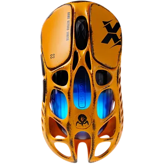 Мышь Gravastar Mercury X, USB-C, Bluetooth, радиоканал, 32000 dpi, жёлтый, подсветка
