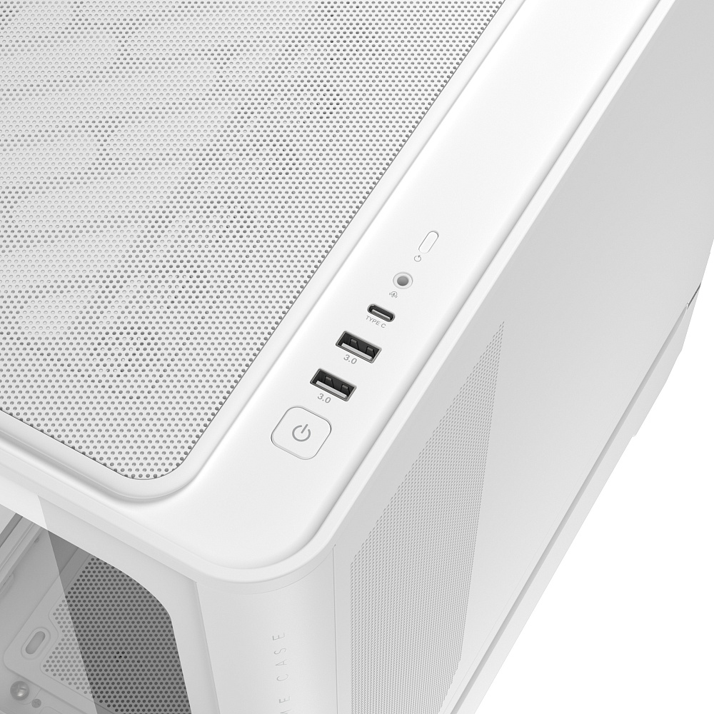 Корпус для ПК ASUS PRIME AP304 TG ARGB, белый, подсветка ARGB, фото 6