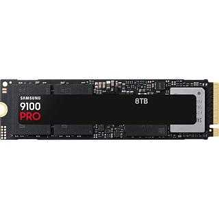 Твердотельный накопитель Samsung SSD 9100 PRO, 8000GB, M.2(22x80mm), NVMe 2.0, PCIe 5.0 x4, V-NAND TLC, R/W 14800/13400MB/s, IOPs 2 200 000/2 600 000, TBW 4800, DWPD 0.3 (12 мес.) (MZ-VAP8T0BW)