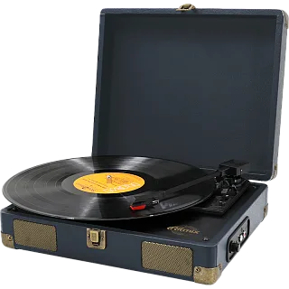 Проигрыватель виниловых пластинок Ritmix LP-100, тёмно-синий корпус